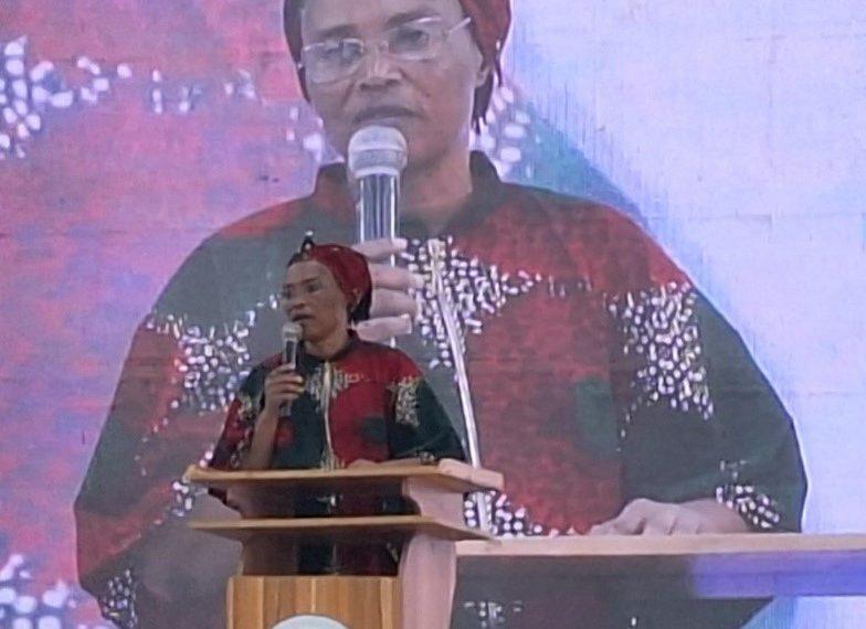 Representative of DG, RMRDC and Lagos State Coordinator of RMRDC, Mrs. Uchechukwu Ojiakor, making her presentation